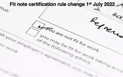 Fit note certification rule change