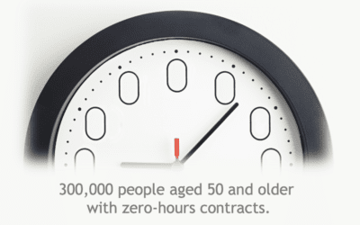 Zero-hours contracts amongst the over 50s age bracket.