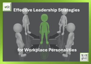 A green figure representing a leader, surrounded by four people with arrows pointing towards the leader.