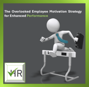 Person holding a briefcase and jumping over hurdles, symbolising overcoming challenges in the workplace