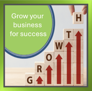 A concept illustration of business growth strategies, depicting arrows pointing upwards with elements symbolising hiring and networking