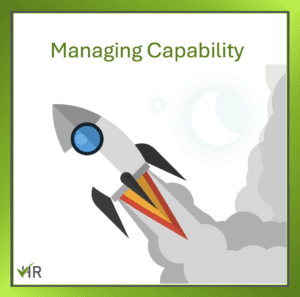 A rocket launching, symbolising growth, capability, and rising performance in the workplace.