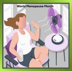Women in a workplace setting, discussing menopause support.
