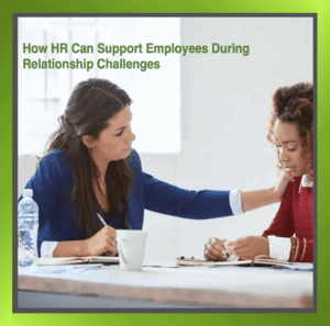 work colleague being supported at work