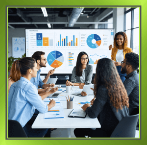 A diverse group of professionals in a meeting, discussing HR strategies for 2026